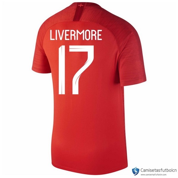 Camiseta Seleccion Inglaterra Segunda equipo Livermore 2018 Rojo